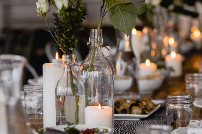 Global Flavors - Elegant dining setting with international cuisine